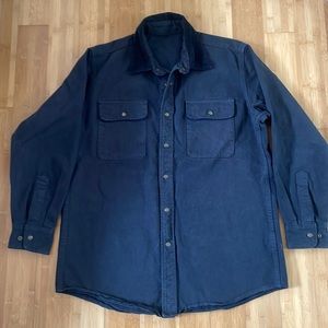 Brandy Melville - Twill shirt jacket, one size / oversized, Navy